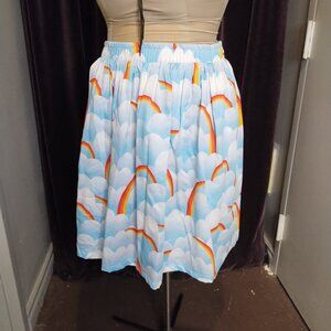 Modcloth Rainbow Skater Skirt 1X